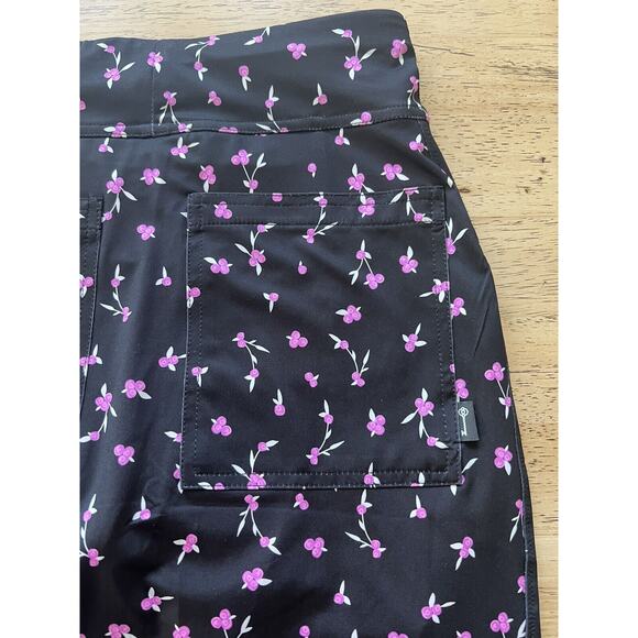 Belyn Key Golf Skort Stretch Black w/ Pink Cherries XXSmall NWT - Picture 6 of 9